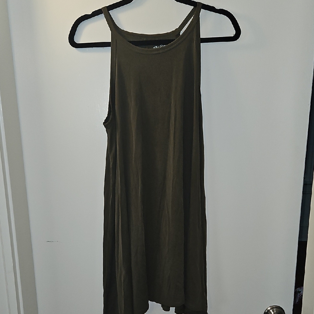 Olive Green Sleeveless Dress